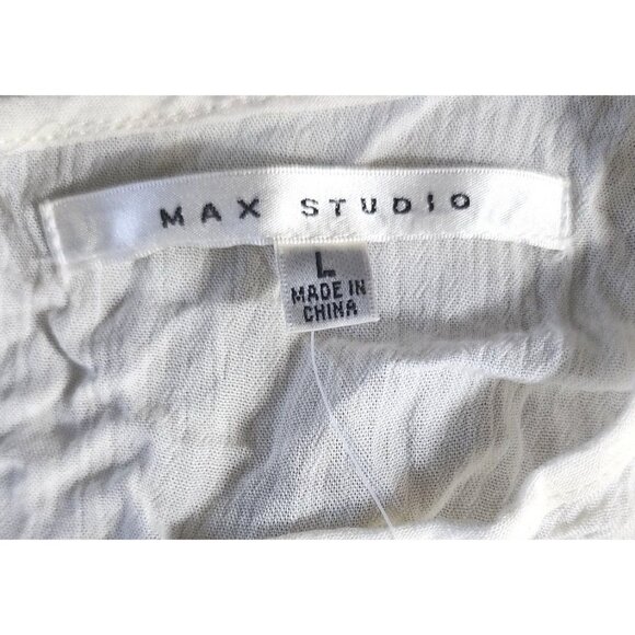 Max Studio Large Women's 100% Rayon Exclusive Trim Top - Stylish & Comfortable - Picture 8 of 16